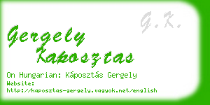 gergely kaposztas business card